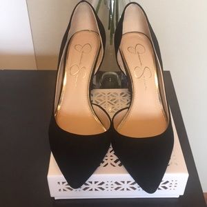 Jessica Simpson Faux Suede Black Pumps